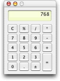 Calculator in Mac OS X Public Beta (Calculator)