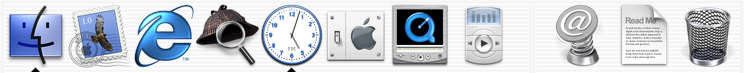 Application manager in Mac OS X Public Beta (Dock)